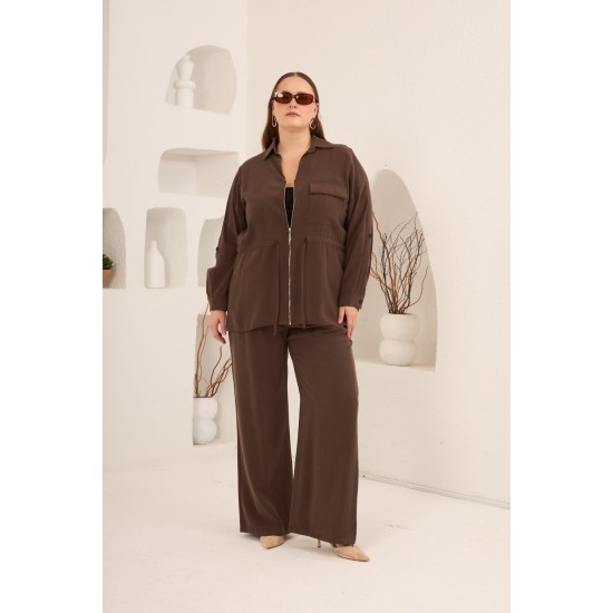 KAHVE CEKET MODAL KUMAŞ 186012