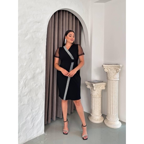 SİYAH ELBİSE KREP KUMAŞ 1855110