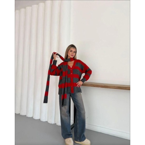CIZGILI SALLI OVERSIZE TRIKO HIRKA 192082