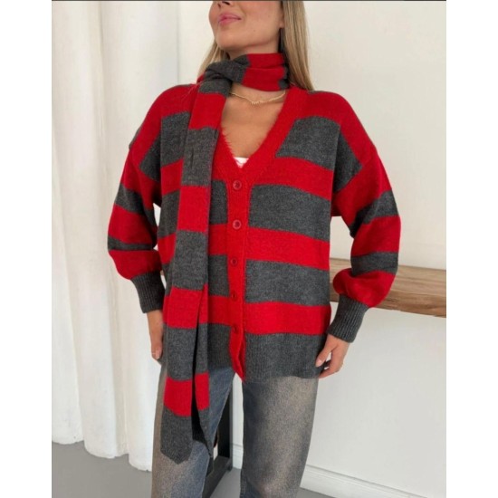 CIZGILI SALLI OVERSIZE TRIKO HIRKA 192082