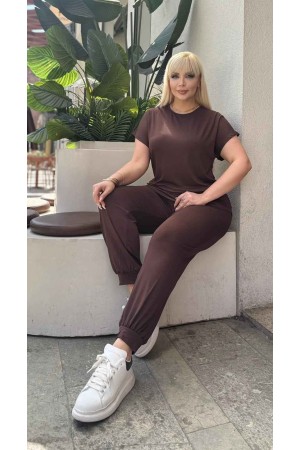 KAHVE EŞOFMAN TAKIM VİSKON KUMAŞ 185739