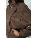IMPORTED SUEDE FABRIC ZIP-UP JACKET 192306