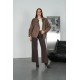 IMPORTED SUEDE FABRIC ZIP-UP JACKET 192306