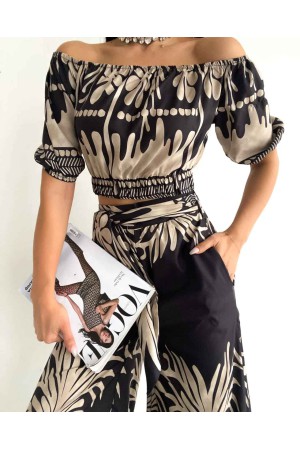 114383 TOPTAN DESENLİ PANTOLON TAKIM