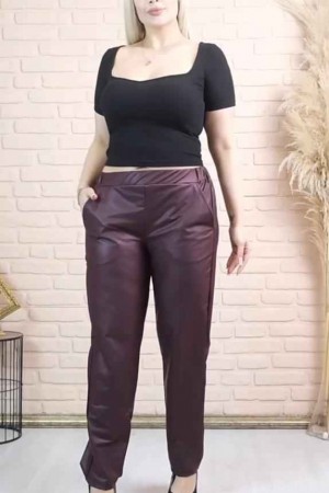 114539 TOPTAN BORDO PANTOLON