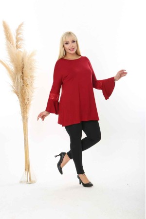 114542 TOPTAN BORDO TUNİK