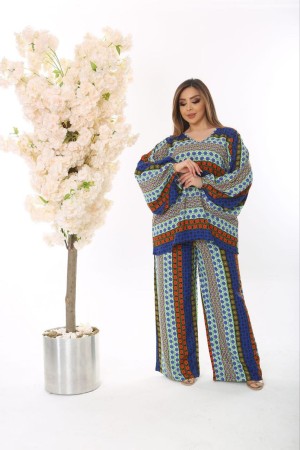 114561 TOPTAN ÇİZGİLİ PANTOLON TAKIM