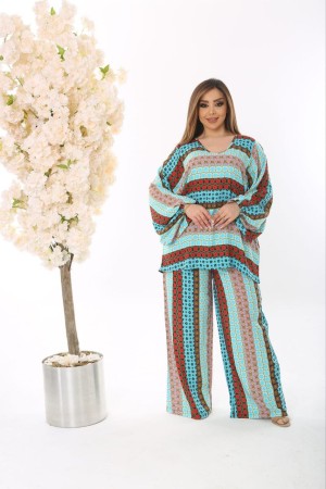 114562 TOPTAN ÇİZGİLİ PANTOLON TAKIM