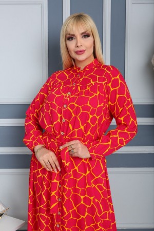 114567 TOPTAN KIRMIZI ELBİSE