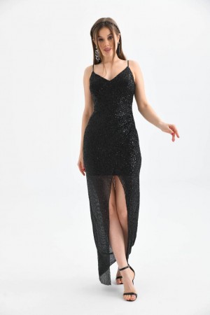 114588 black Evening dress