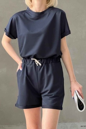 116058 Navy blue Shorts suit