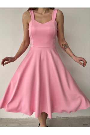 116069 TOPTAN PEMBE ELBİSE