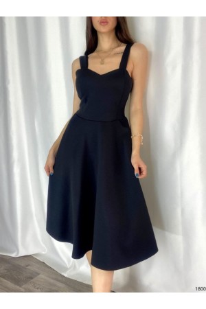 116072 TOPTAN SİYAH ELBİSE