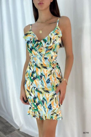 116112 TOPTAN DESENLİ ELBİSE