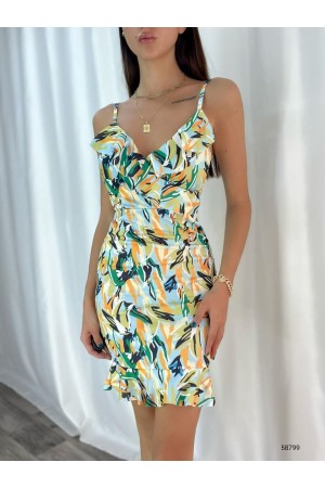 116112 TOPTAN DESENLİ ELBİSE