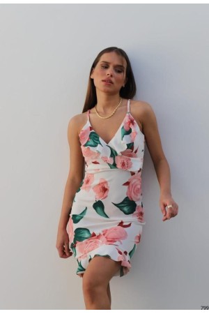 116114 TOPTAN DESENLİ ELBİSE