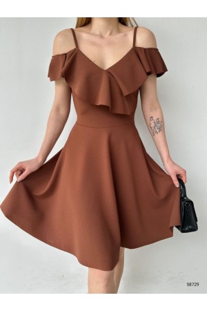 116145 TOPTAN KAHVE ELBİSE