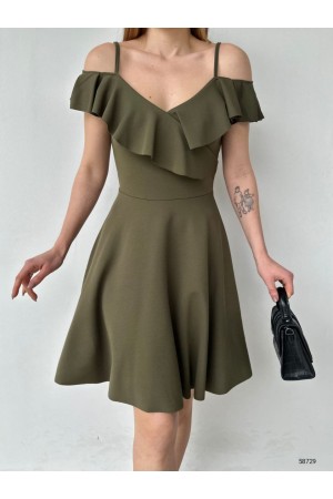 116147 TOPTAN HAKİ ELBİSE