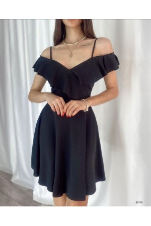 116152 TOPTAN SİYAH ELBİSE