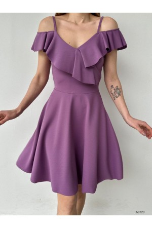 116153 TOPTAN LİLA ELBİSE