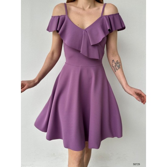 116153 TOPTAN LİLA ELBİSE