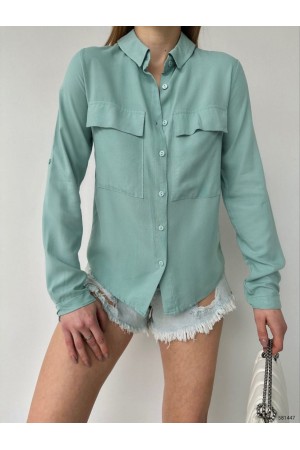 116217 TOPTAN SU YEŞİL GÖMLEK