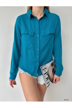 116218 TOPTAN MAVİ GÖMLEK