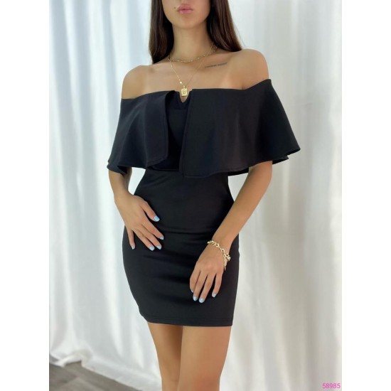 116232 TOPTAN SİYAH ELBİSE