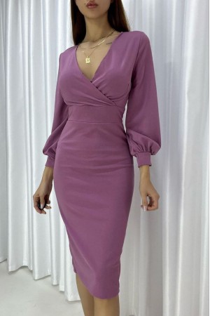 116242 TOPTAN LİLA ELBİSE