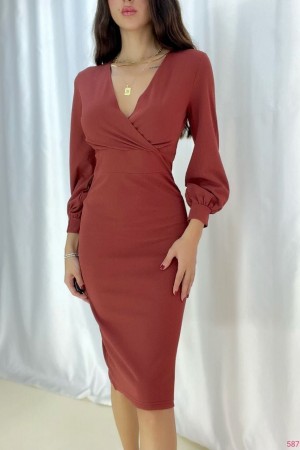 116244 TOPTAN KİREMİT ELBİSE