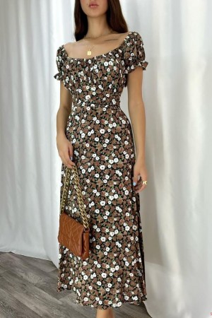 116254 TOPTAN DESENLİ ELBİSE