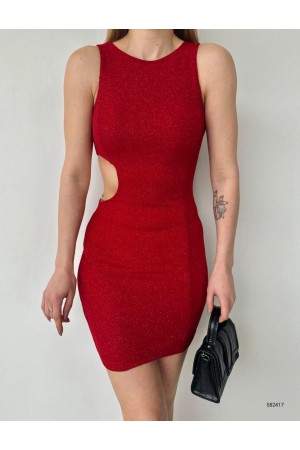 116255 TOPTAN KIRMIZI ELBİSE