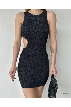 116259 TOPTAN SİYAH ELBİSE