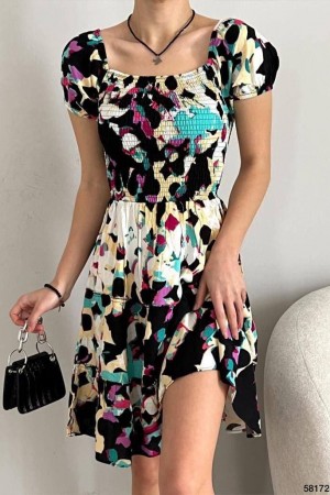 116268 TOPTAN DESENLİ ELBİSE