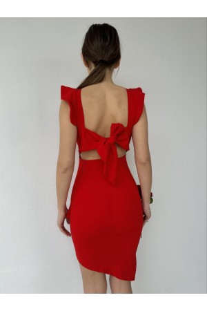 116330 TOPTAN KIRMIZI ELBİSE