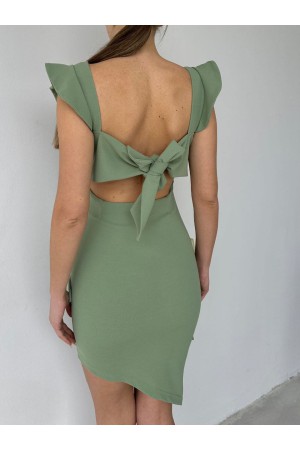 116333 TOPTAN SU YEŞİL ELBİSE