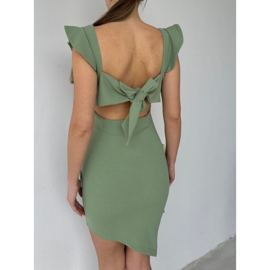 116333 TOPTAN SU YEŞİL ELBİSE