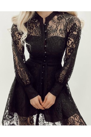 116442 TOPTAN SİYAH ELBİSE