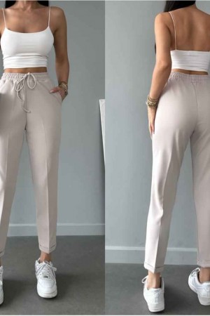 116586 beige TROUSERS