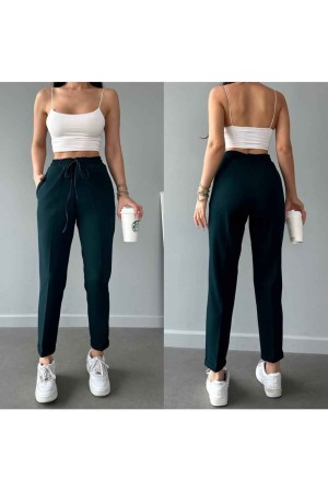 116590 TOPTAN ZÜMRÜT YEŞİL PANTOLON