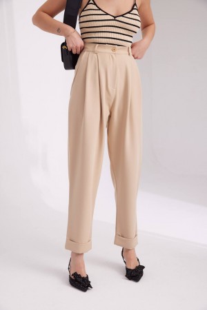 116981 beige TROUSERS