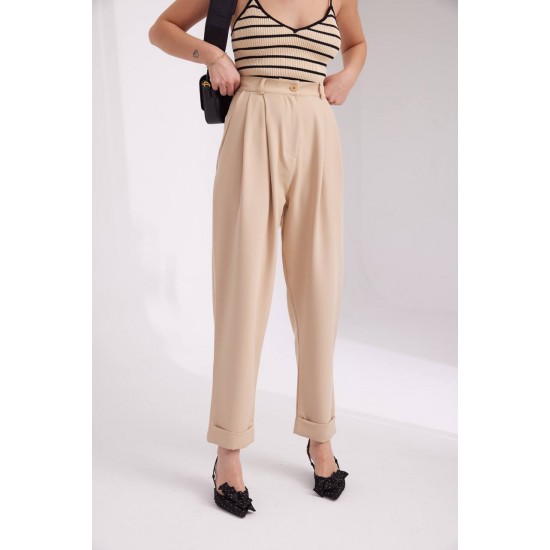 116981 beige TROUSERS
