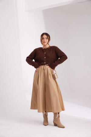 116987 beige TROUSERS