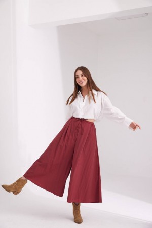 116988 burgundy TROUSERS