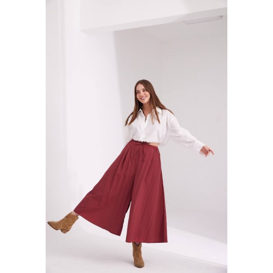 116988 burgundy TROUSERS