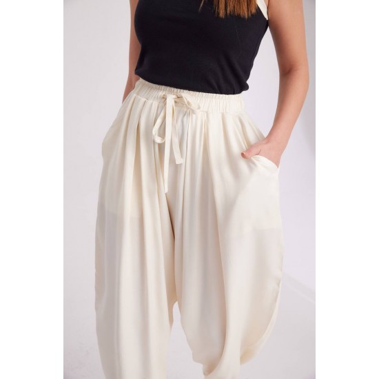 116993 ecru TROUSERS