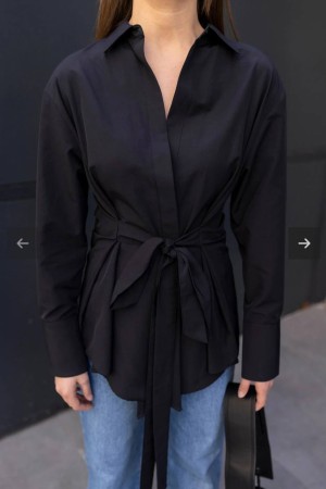 116999 TOPTAN SİYAH GÖMLEK