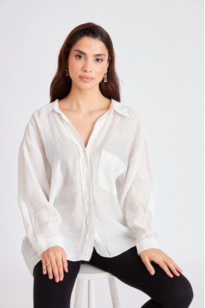 117036 TOPTAN BEYAZ GÖMLEK