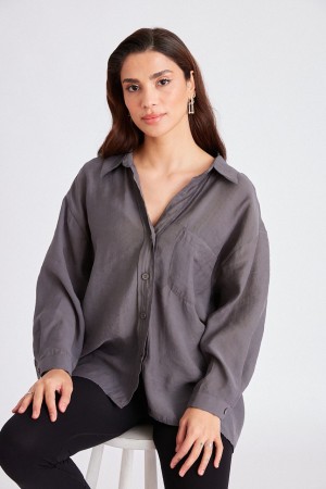 117038 TOPTAN ANTRASİT GÖMLEK