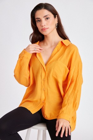 117047 TOPTAN ORANGE GÖMLEK